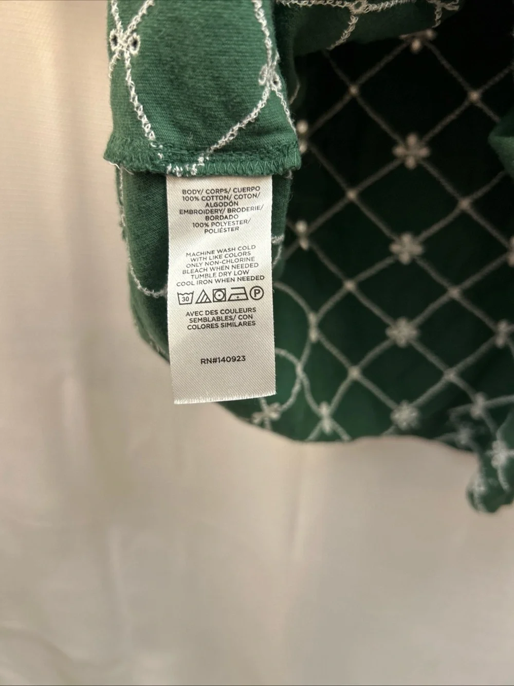 LOFT Green Puff Sleeve Embroidered Square-Neck Top